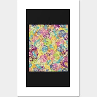 Spring colors galore in lime green, teal, blue, magenta, yellow, and pink Posters and Art